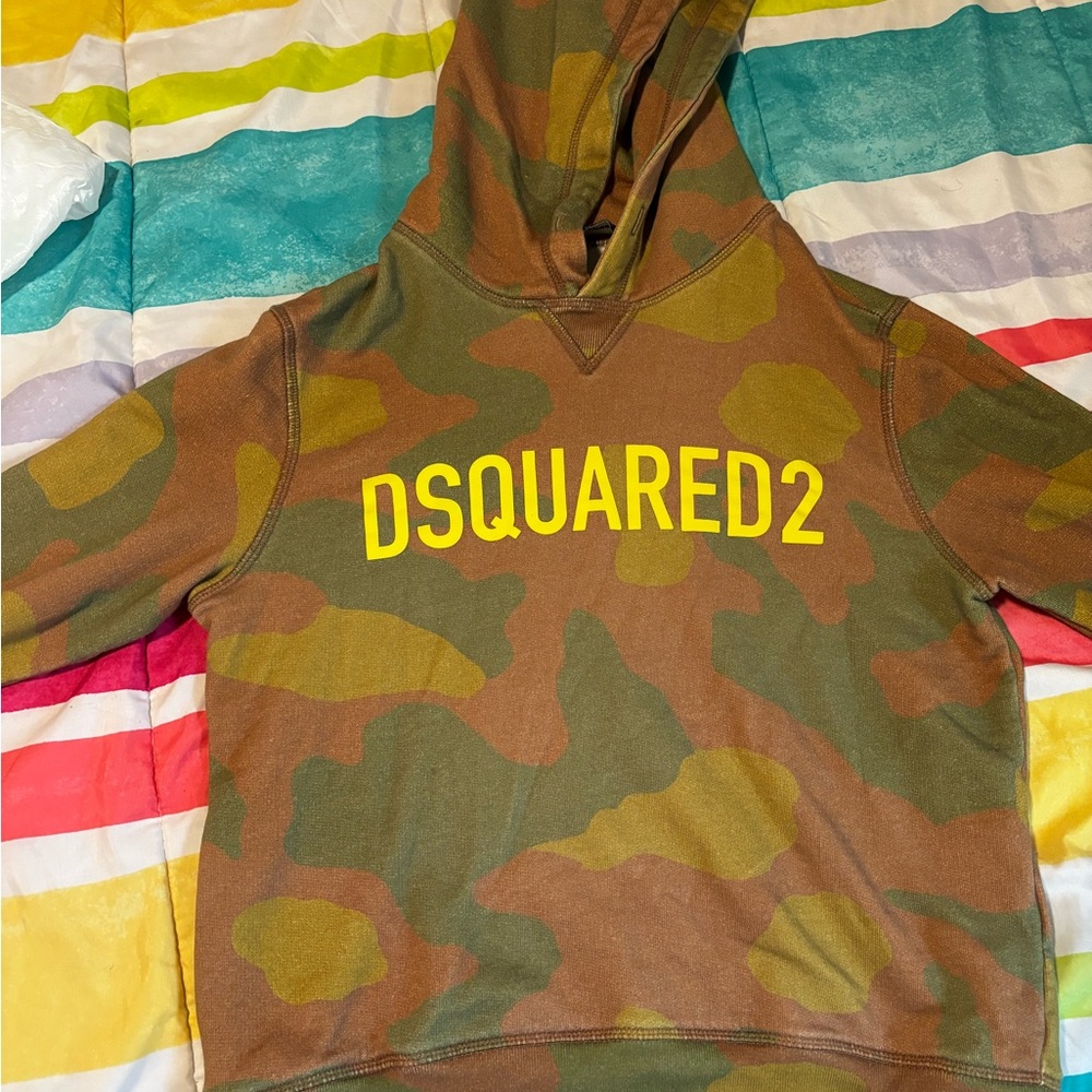 DSQUARED2 Green Camouflage Hoodie